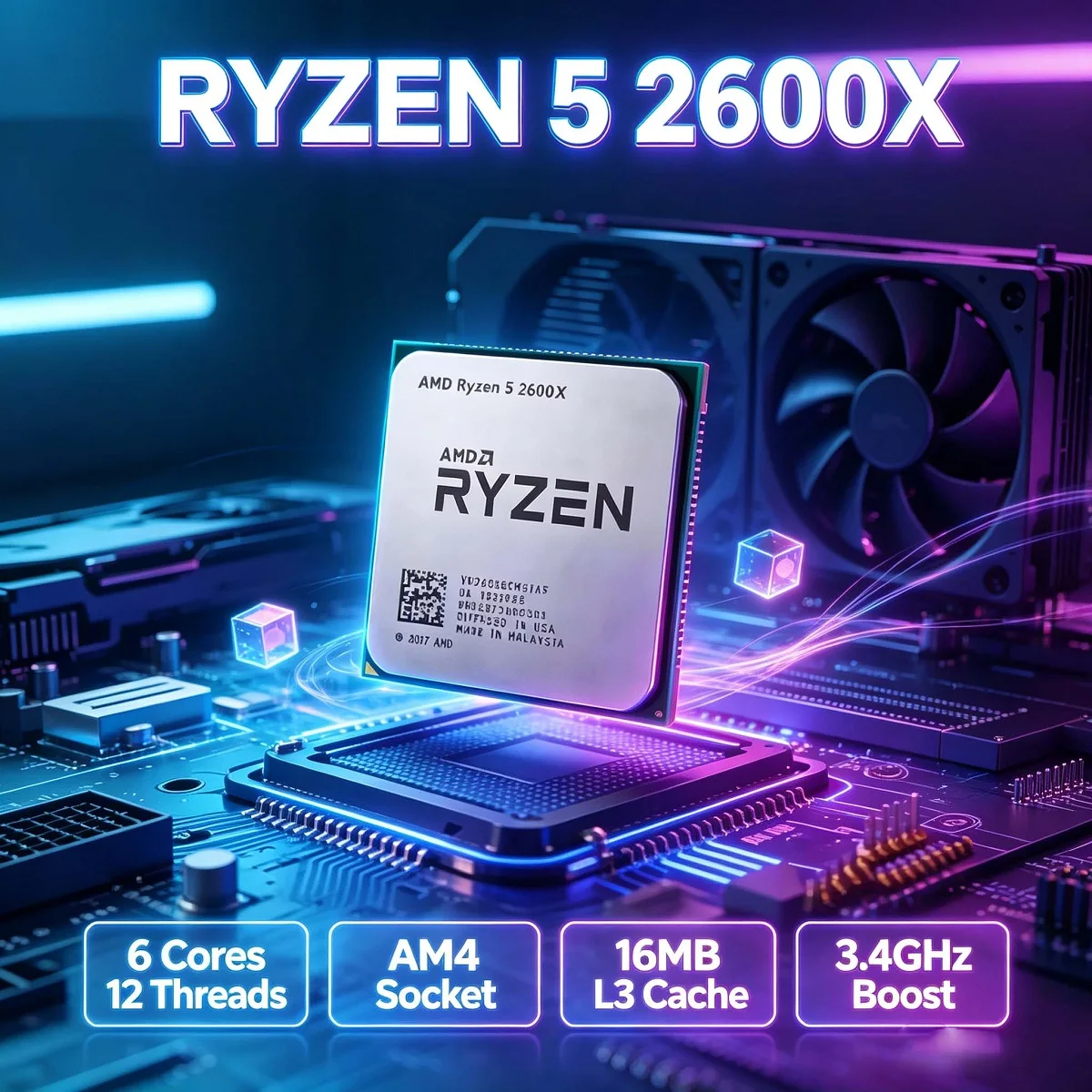 Amd Cpu Ryzen 5 - AMD Ryzen 5 2600X CPU AM4