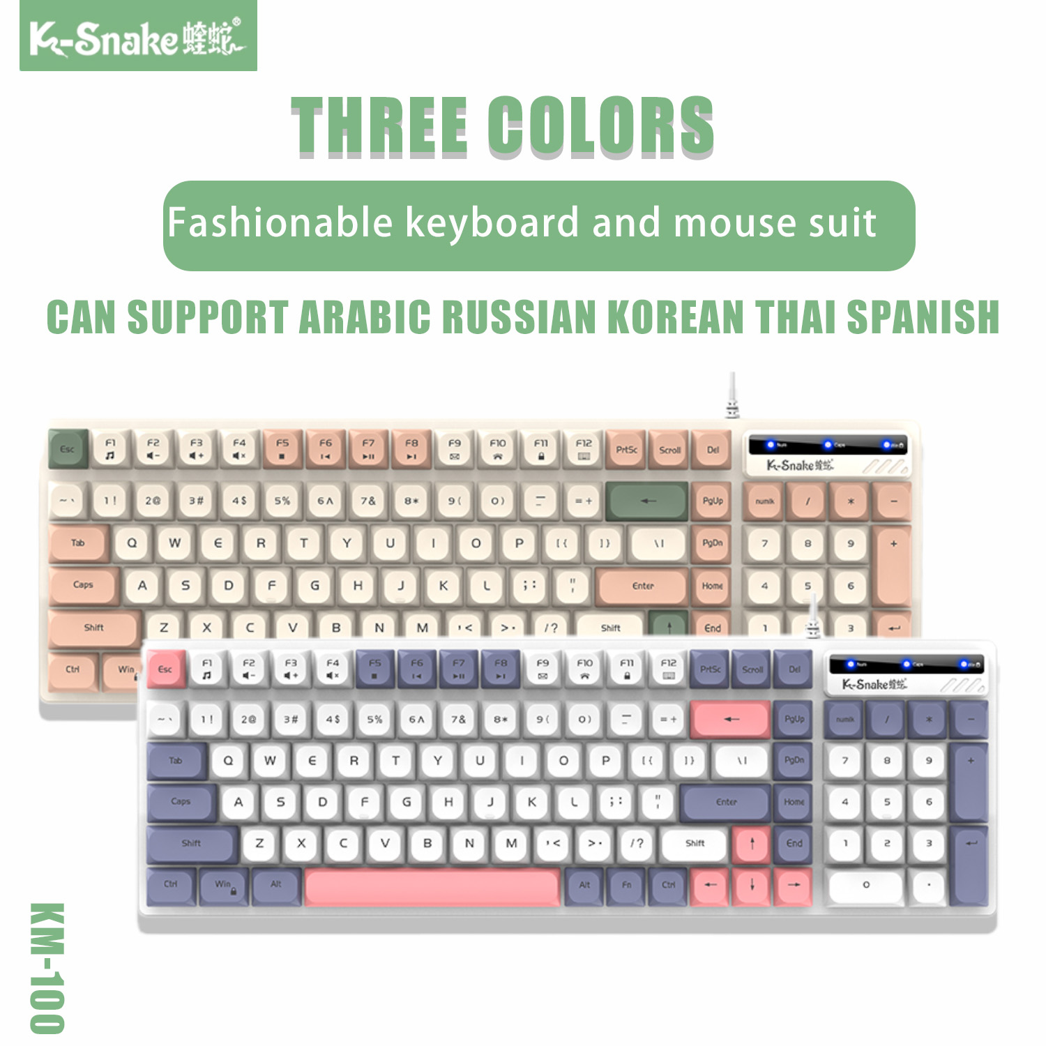 K-Snake KM100 Wired Fashion Ke - đánh giá và giá Gaming Keyboard And Mouse For Xbox
