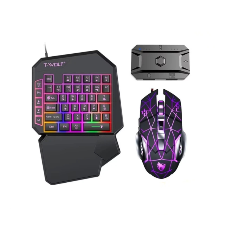 T-Wolf Tf950 5 In 1 One Handed - đánh giá và giá Gaming Keyboard And Mouse For Xbox